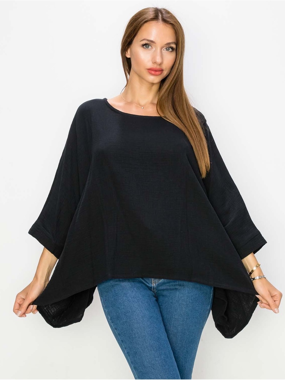 Last Tango Fishnet Boxy Dolman Top